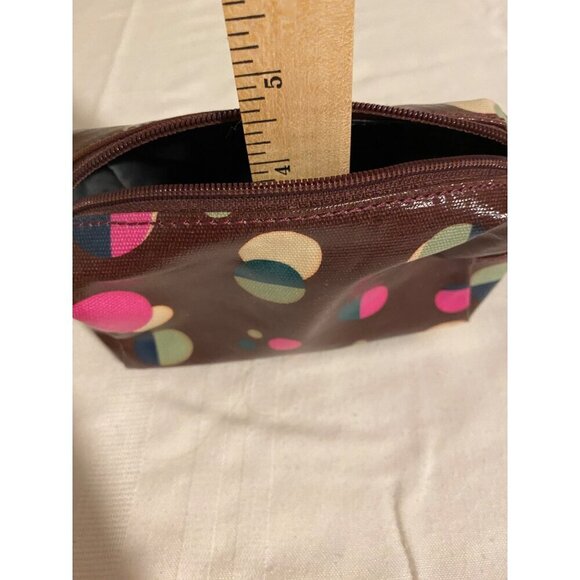 Fossil Polka Dot Cosmetic Bag Brown/Multicolor Vinyl - Picture 5 of 8